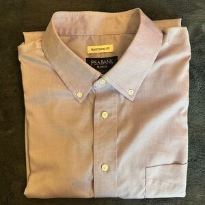 Jos. A. Bank Men's Dress Shirt - Soft Lavender 17.5 neck 33 arm